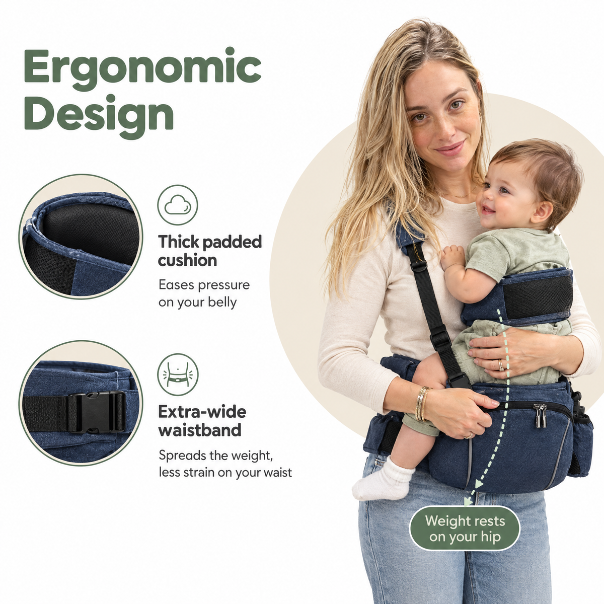 HipNest™ Hip Seat Baby Carrier